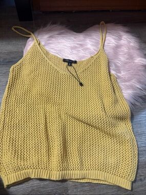Dynamite Mustard Knit Spaghetti-Strap Camisole